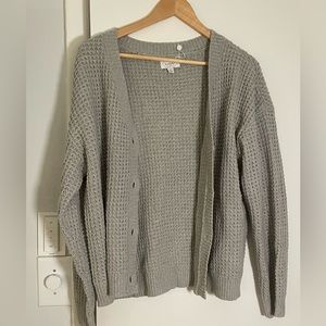 Mudpie cozy grey cardigan sweater, size S/M